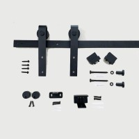 6ft Mini Sliding Barn Door Hardware Kit Perfect For Cabinets Tv Stands Closets 1.5m 100% Steel One-piece Track